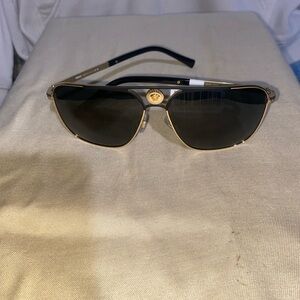 Versace Gold and Black Men's Sunglasses